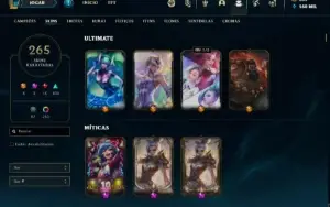 Conta Main Riven Platina 1 261 Skins + Skins Prestigio