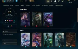 Bronze 4 com 75 Champs e 26 Skins