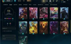 Bronze 4 com 75 Champs e 26 Skins
