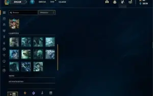 Conta com TODOS os champs e 196 Skins + 13 Espolios