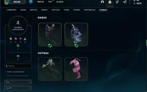 Conta com TODOS os champs e 196 Skins + 13 Espolios