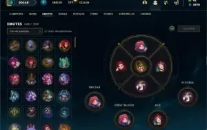 Conta com TODOS os champs e 196 Skins + 13 Espolios