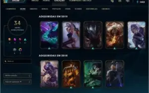 CONTA LOL OURO IV SEASON 8