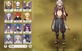 Ar50. Itto + chifres vermelhos, ayaka, Diluc e atlas