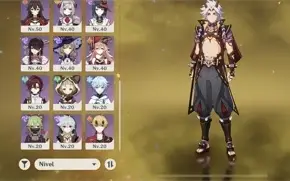 Ar50. Itto + chifres vermelhos, ayaka, Diluc e atlas