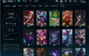 Conta prata 2 com 150 champs e 146 skins + 400k de Nami