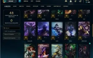 Conta Platina 3 com 41 Champs e 11 Skins + 1 Fragmento