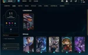 Conta Platina 3 com 41 Champs e 11 Skins + 1 Fragmento