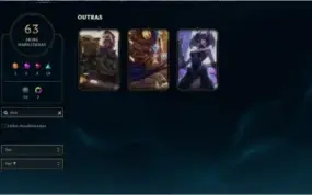 CONTA LOL TOP BARATINHA/ UNRANKED /63 SKINS