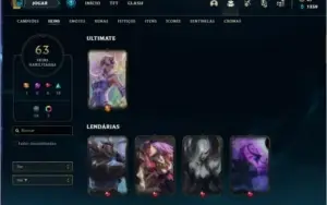 CONTA LOL TOP BARATINHA/ UNRANKED /63 SKINS