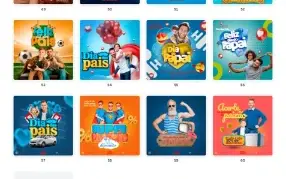 Pack Canva Dia dos Pais - 60 Artes Editáveis