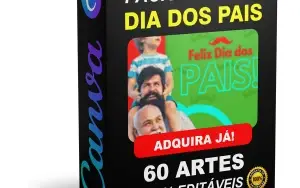 Pack Canva Dia dos Pais - 60 Artes Editáveis