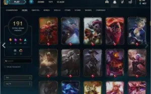 Acc League of legends com skins raras + valorant skins