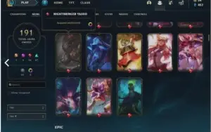 Acc League of legends com skins raras + valorant skins