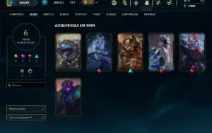 Prata 2 com 30 Champs e 6 Skins + 2 Fragmentos