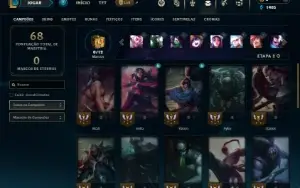 Prata 2 com 30 Champs e 6 Skins + 2 Fragmentos
