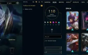 Conta LoL Nível 309 | Todos os Campeões | 110 Skins
