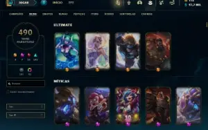 Unranked com 155 Champs e 490 Skins ( MAIN JG )