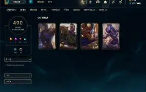 Unranked com 155 Champs e 490 Skins ( MAIN JG )