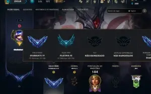 Diamante 4 com 100 Champs e 24 Skins