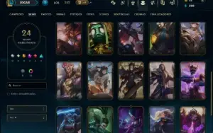 Diamante 4 com 100 Champs e 24 Skins