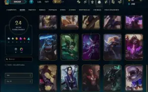 Diamante 4 com 100 Champs e 24 Skins