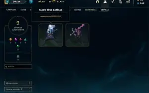 Conta ouro 4 com 43 Champs e 14 Skins + 2 Fragmentos