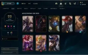 Conta  League of legends Platina 2