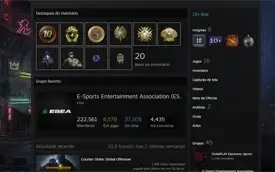 Vendo conta CSGO SUPREMO LEVEL 18 GC com Medalhas Raras