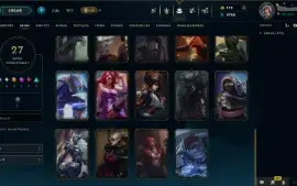 [League of Legends] Conta com 27 skins + 42 nos espólios