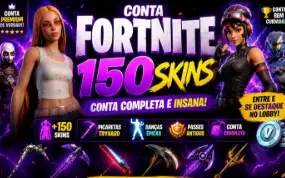 Conta Fortnite 150+ Skins | Passes Antigos | Pronta Pra Joga
