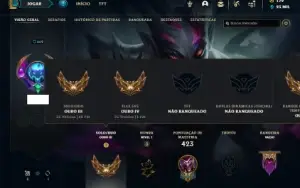 Conta ouro 3 com TODOS os champs e 246 Skins + 3 Prestigios