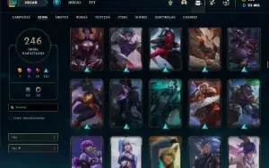 Conta ouro 3 com TODOS os champs e 246 Skins + 3 Prestigios