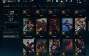 Prata 4 com 55 Champs e 18 Skins + 1 Fragmento