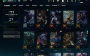 Prata 4 com 55 Champs e 18 Skins + 1 Fragmento