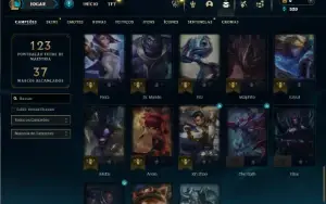 Prata 4 com 55 Champs e 18 Skins + 1 Fragmento