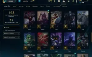 Prata 4 com 55 Champs e 18 Skins + 1 Fragmento