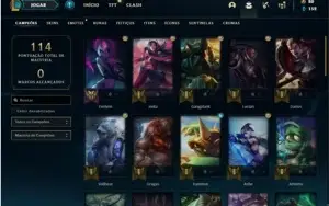 Conta prata 4 com 46 Champs e 23 Skins + 1 Fragmento