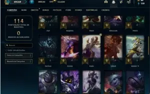 Conta prata 4 com 46 Champs e 23 Skins + 1 Fragmento
