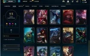 Conta prata 4 com 46 Champs e 23 Skins + 1 Fragmento
