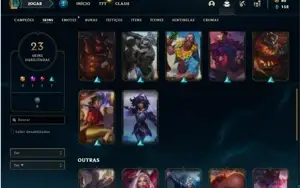Conta prata 4 com 46 Champs e 23 Skins + 1 Fragmento
