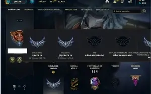 Conta prata 4 com 46 Champs e 23 Skins + 1 Fragmento