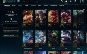 Conta prata 4 com 46 Champs e 23 Skins + 1 Fragmento