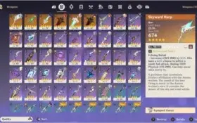 Conta com vários personagens 5 estrela e armas 5 estrela