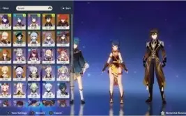 Conta com vários personagens 5 estrela e armas 5 estrela