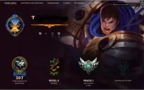 Conta League Of Legends - Silver I com borda de Gold V