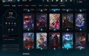 Conta de lol lvl 208 d4