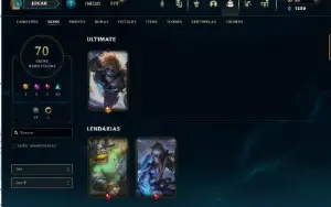 Conta de lol lvl 208 d4