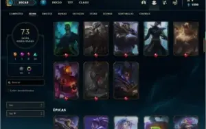 Conta ouro 4 com 81 champs e 73 skins + 60 Espolios