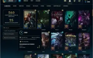 Conta ouro 4 com 81 champs e 73 skins + 60 Espolios